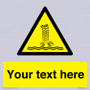 Custom warning artificial waterfall